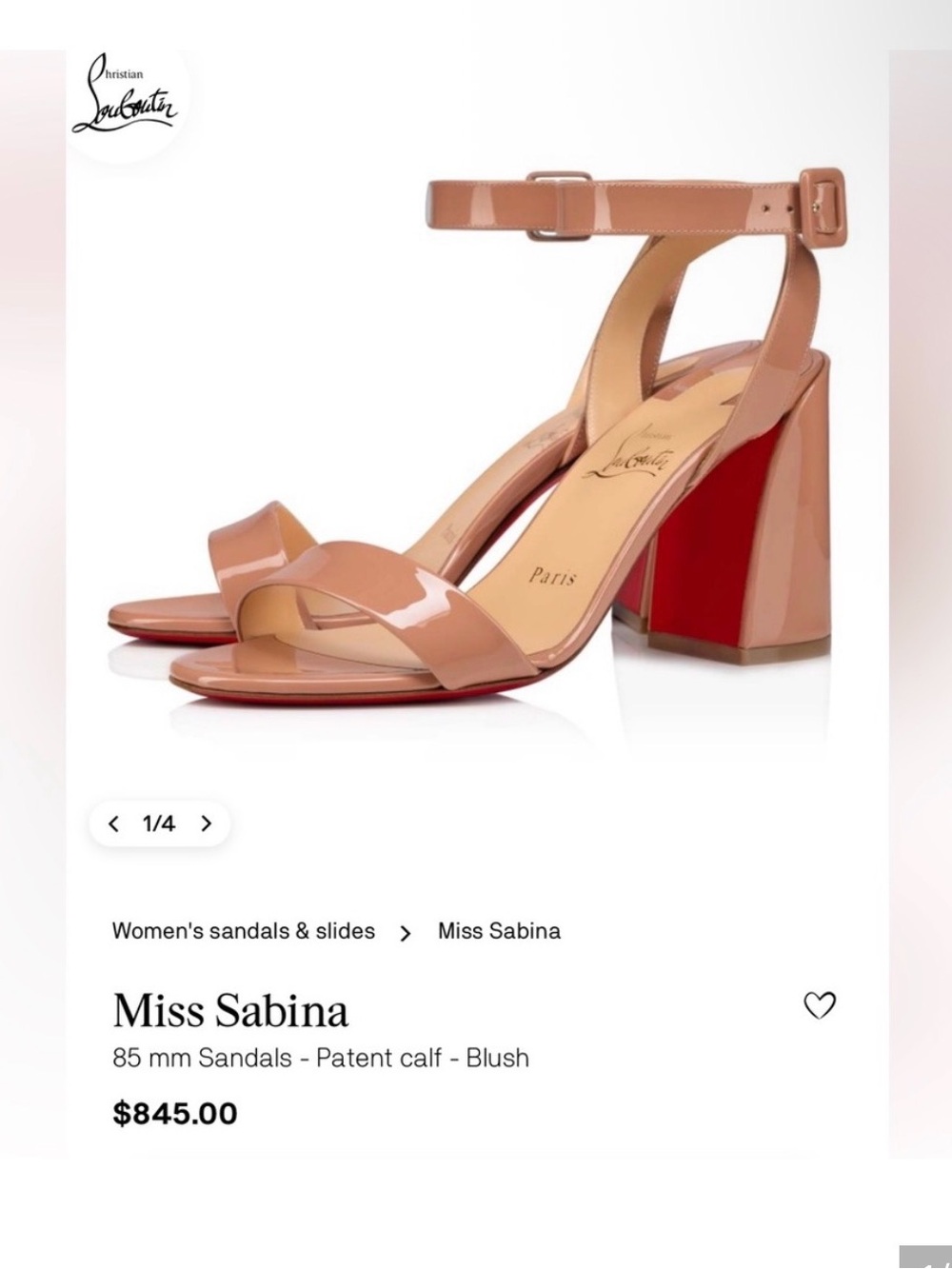 Gorgeous Miss Sabina Christian Louboutin Heels size 35 US 5-5.5